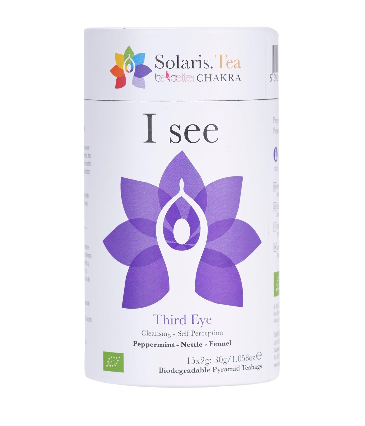 I See - Third Eye Chakra Organic Pyramid Teabags - Third Eye Opening - Solaris Tea